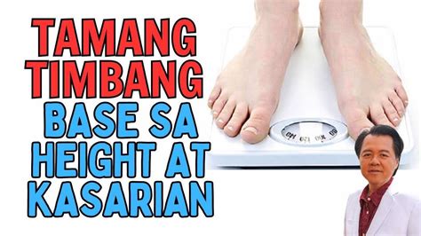 tamang timbang sa edad|Doc Willie Ong .